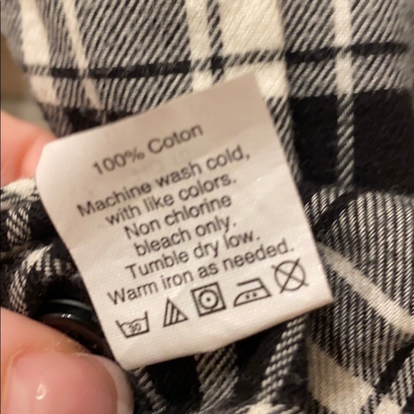 J Crew Black White Flannel Shirt Dress Plaid XXS - Picture 7 of 8